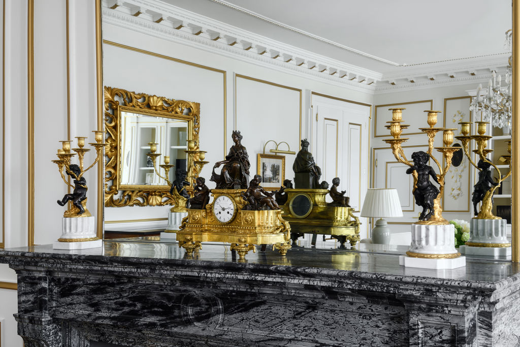 Details of the living area of the Imperial Suite at Beau-Rivage Palace in Lausanne