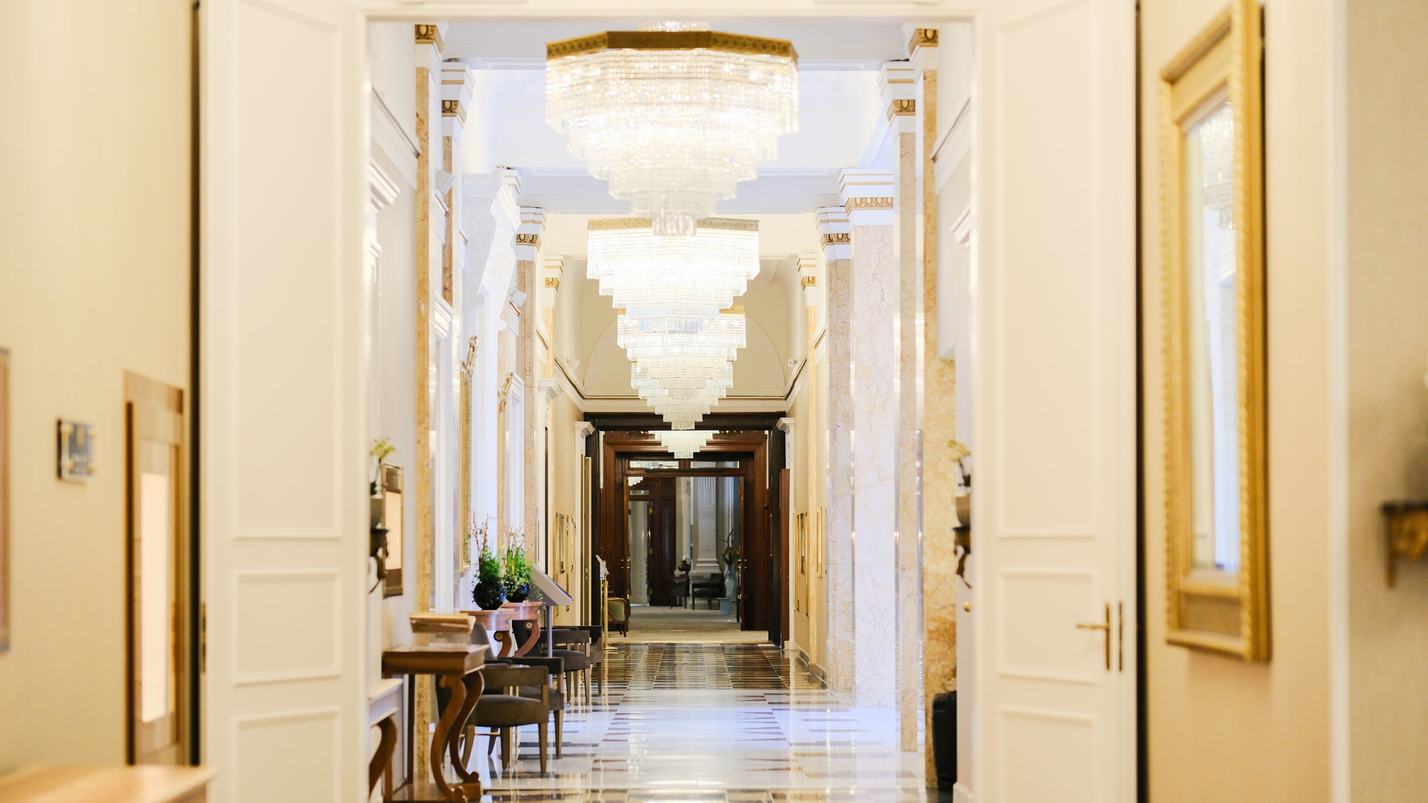 Interior of the Beau-Rivage Palace in Lausanne