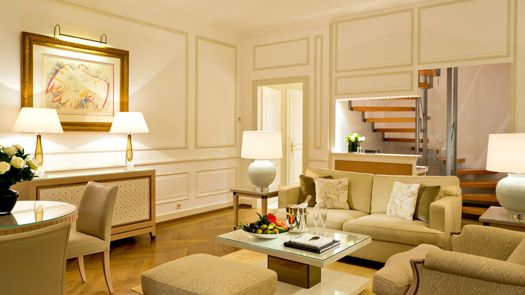 Welcome amenities in the Duplex Suite at Beau-Rivage Palace in Lausanne