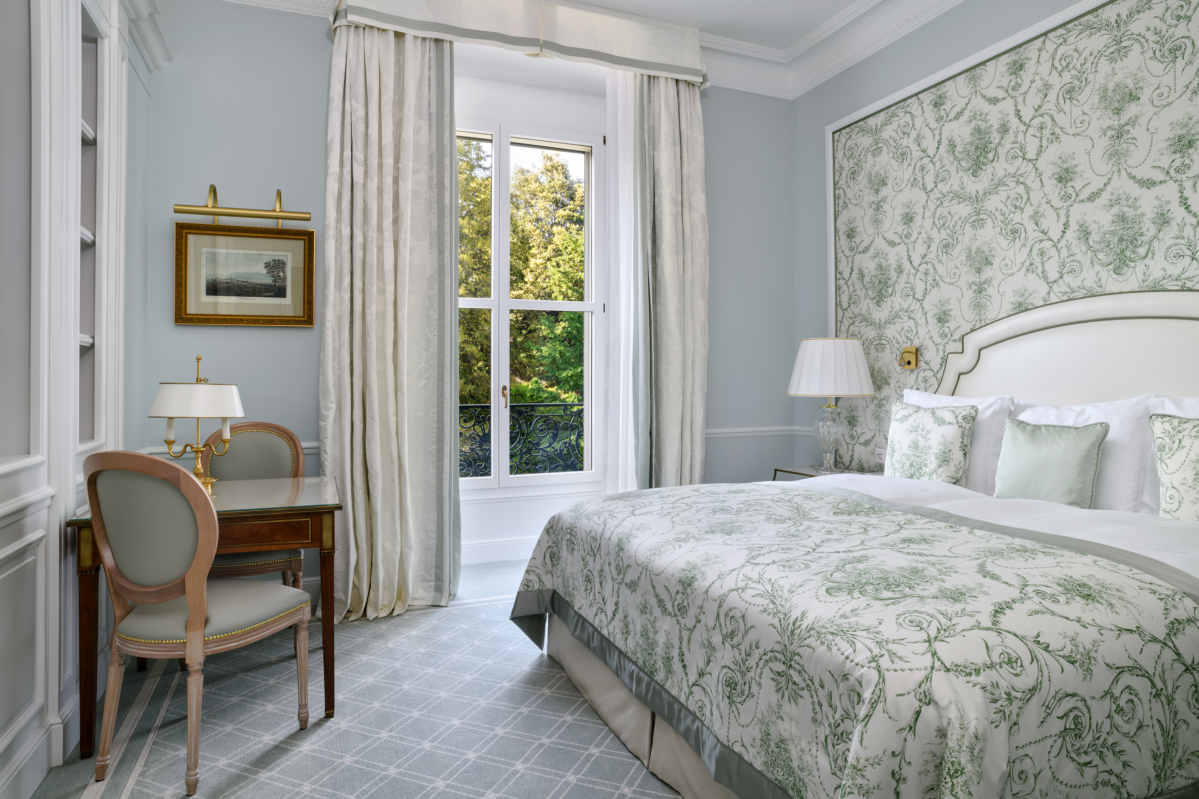 Superior City and Garden View Room at Beau-Rivage Palace in Lausanne overlooking the gardens