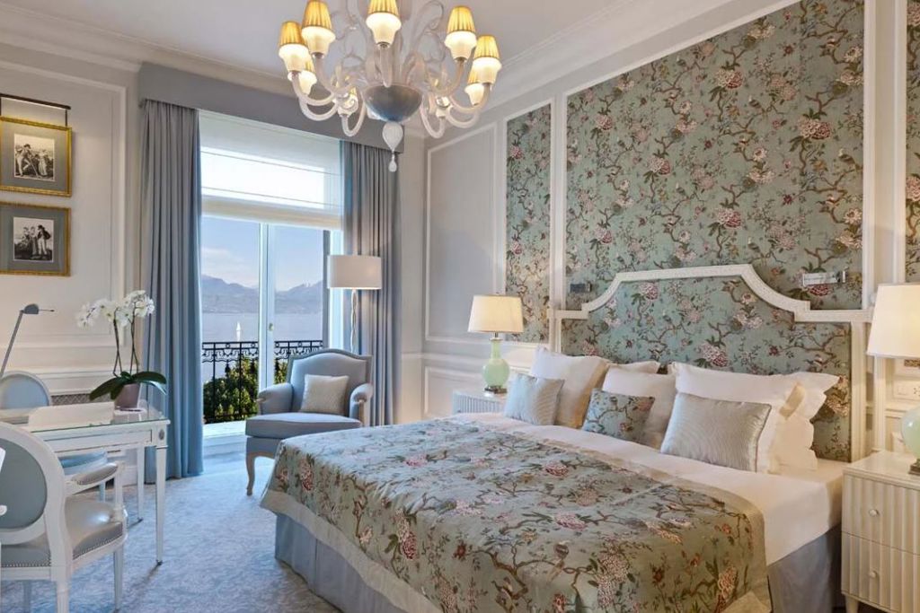 Superior Lake and Alps View Room at Beau-Rivage Palace in Lausanne overlooking the lake and the Alps