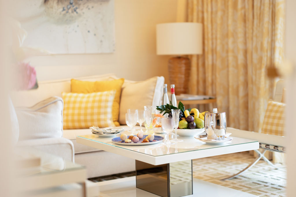 Welcome amenities in the Spa Suite at Beau-Rivage Palace in Lausanne